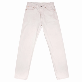 VINTAGE LEVIS 501 WHITE JEANS 1980S W33 L34 MADE IN USA Casual Friday Classic Weekender Wear