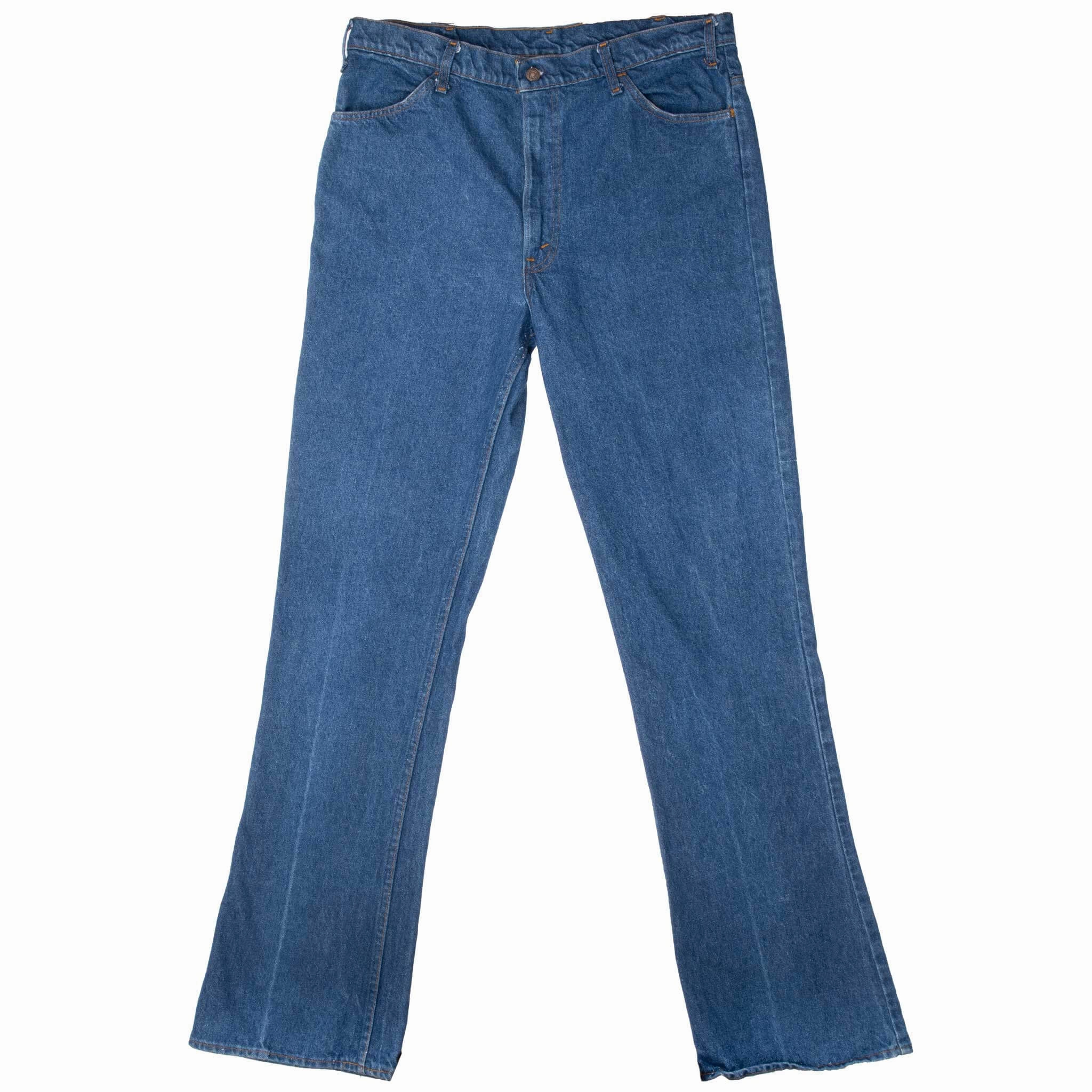 VINTAGE LEVIS 517 ORANGE TAB BOOT CUT INDIGO JEANS 1970S 38X37 MADE IN USA Day Ready