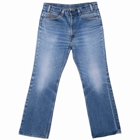 Layered Look Eco Certified Textile Standards VINTAGE LEVIS 517 ORANGE TAB INDIGO JEANS 32X30 MADE IN USA