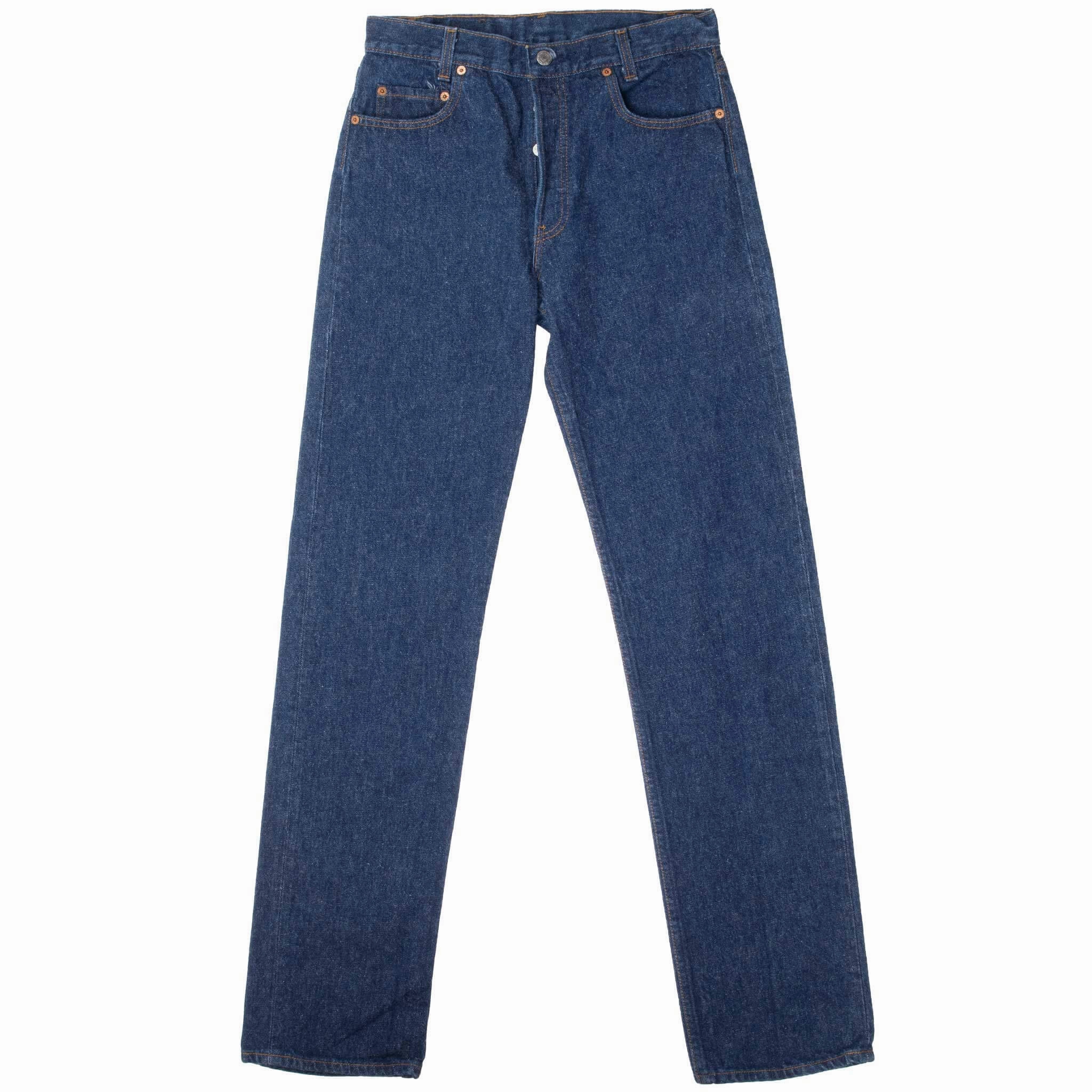 VINTAGE LEVIS 701 STUDENT FIT JEANS INDIGO 1980S SIZE 29X34 MADE IN USA Unisex Fit