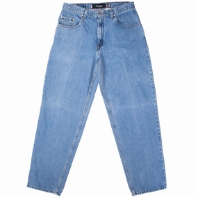 VINTAGE LEVIS BAGGY SILVER TAB INDIGO JEANS 2000S SIZE 34X34 Holiday Vibes Work Ready