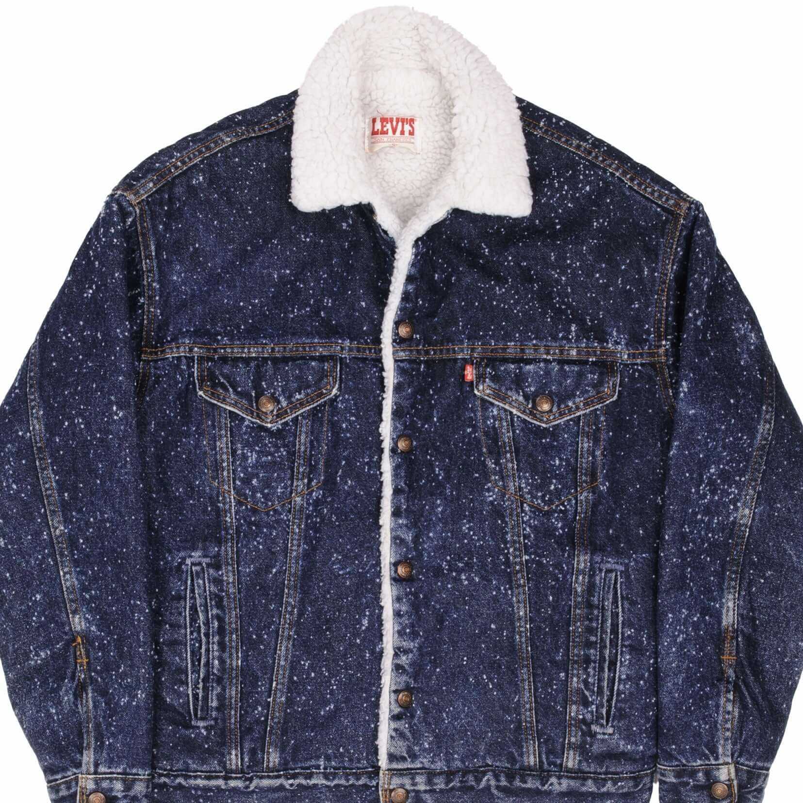 Grade VINTAGE LEVIS SHERPA TRUCKER DENIM JACKET 1980S SIZE SMALL MADE IN USA