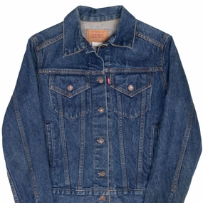 Moisture Wicking Lining VINTAGE LEVIS TYPE 3 DENIM JACKET 4 POCKETS 76581 0214 1980S SMALL MADE IN USA