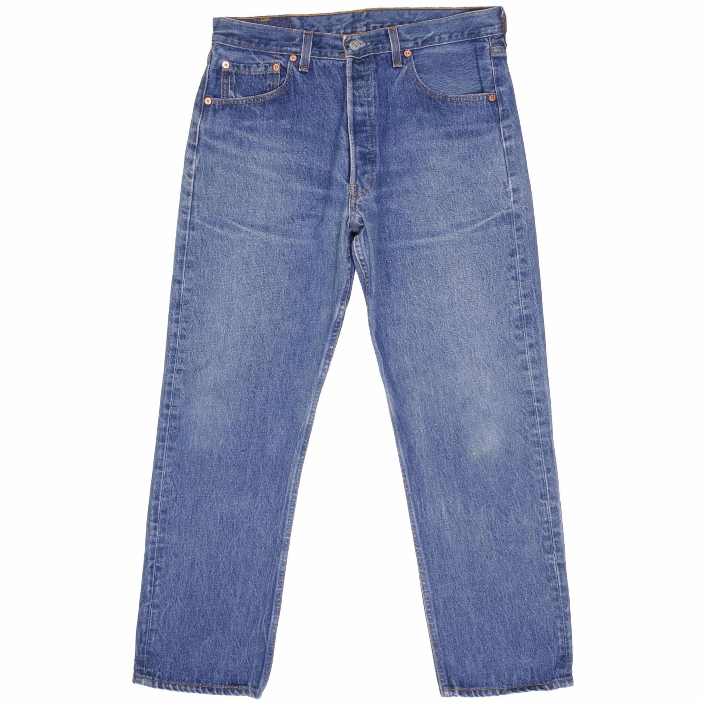 VINTAGE LEVIS 501 JEANS INDIGO 1990S SIZE W34 L29 MADE IN USA Active Days Base Layer