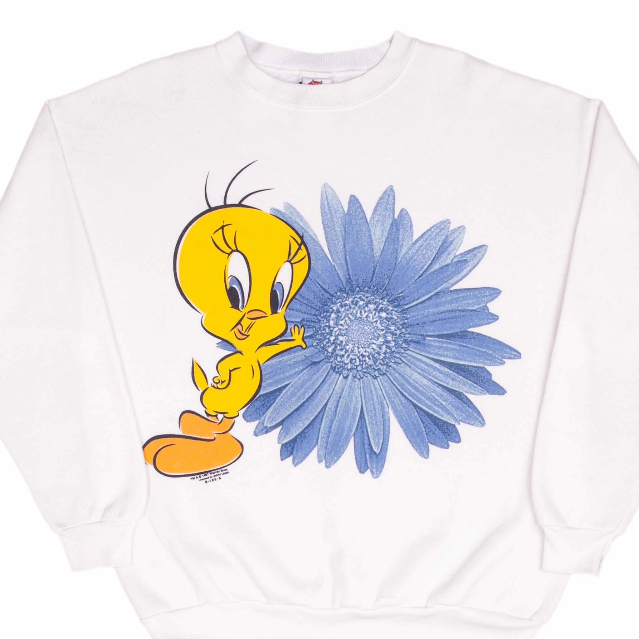 solo wear Timeless Wear VINTAGE LOONEY TUNES TWEETY FLOWER 1997 SWEATSHIRT SIZE XL