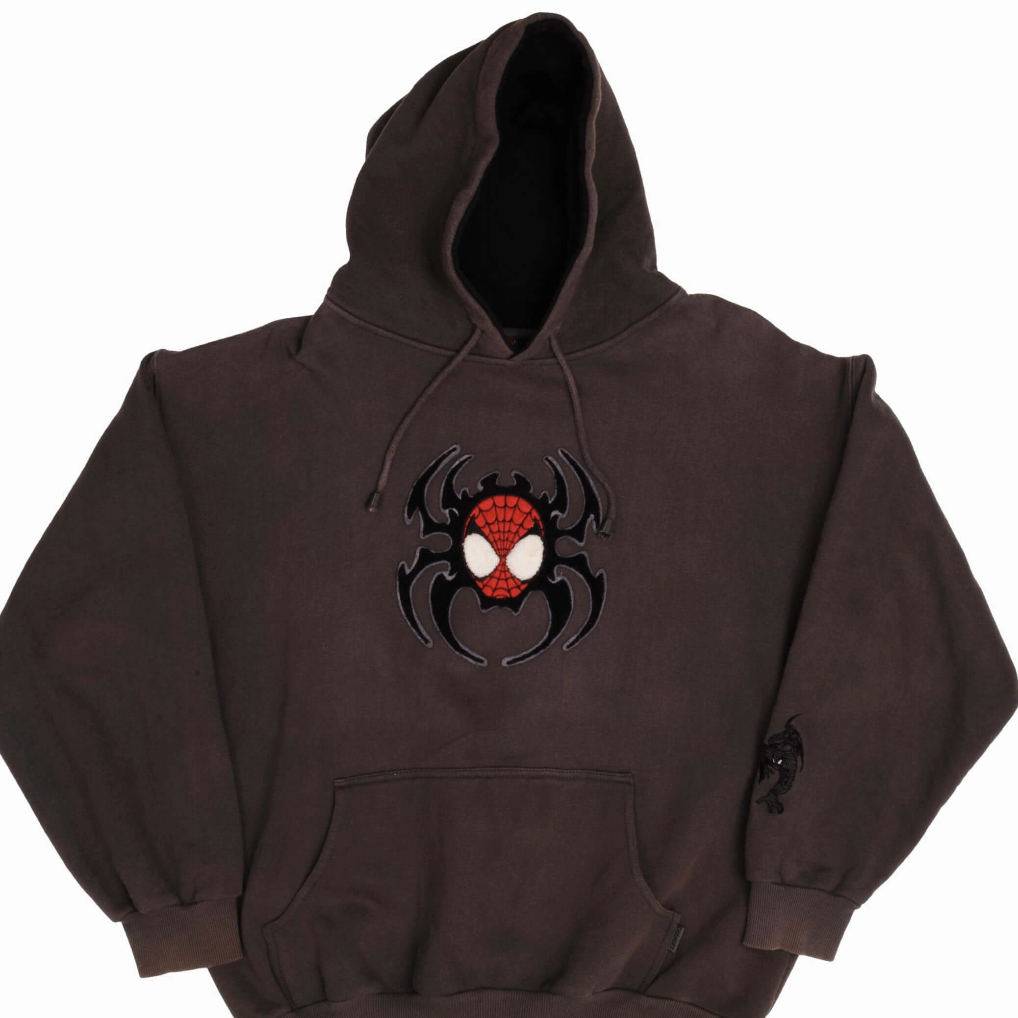 VINTAGE MARVEL SPIDERMAN HOODIE SWEATSHIRT 2001 LARGE MADE IN KOREA Fashion Layering