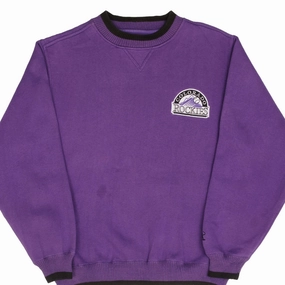 VINTAGE MLB COLORADO ROCKIES 1990S SWEATSHIRT SIZE MEDIUM graffiti print