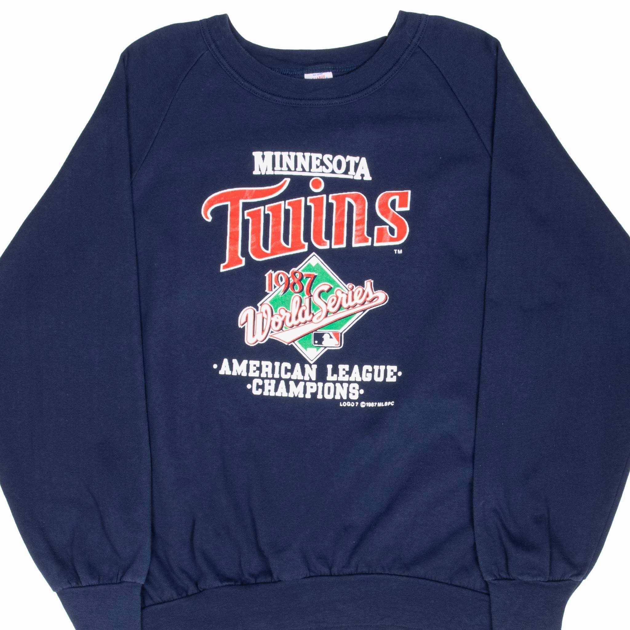 VINTAGE MLB MINNESOTA TWINS SWEATSHIRT 1987 XL MADE IN USA Fleece