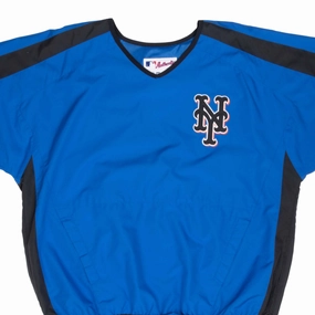 Insulated Wear high - street buy VINTAGE MLB NEW YORK METS SHORT SLEEVE PULLOVER WINDBREAKER 2000S LARGE