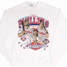 VINTAGE MLB PHILADELPHIA PHILLIES CHAMPIONS 1993 SWEATSHIRT SIZE XL lace accents