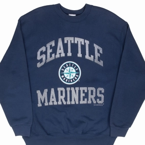 VINTAGE MLB SEATTLE MARINERS 1996 SWEATSHIRT LARGE MADE IN USA good for yoga appropriate for weekdays