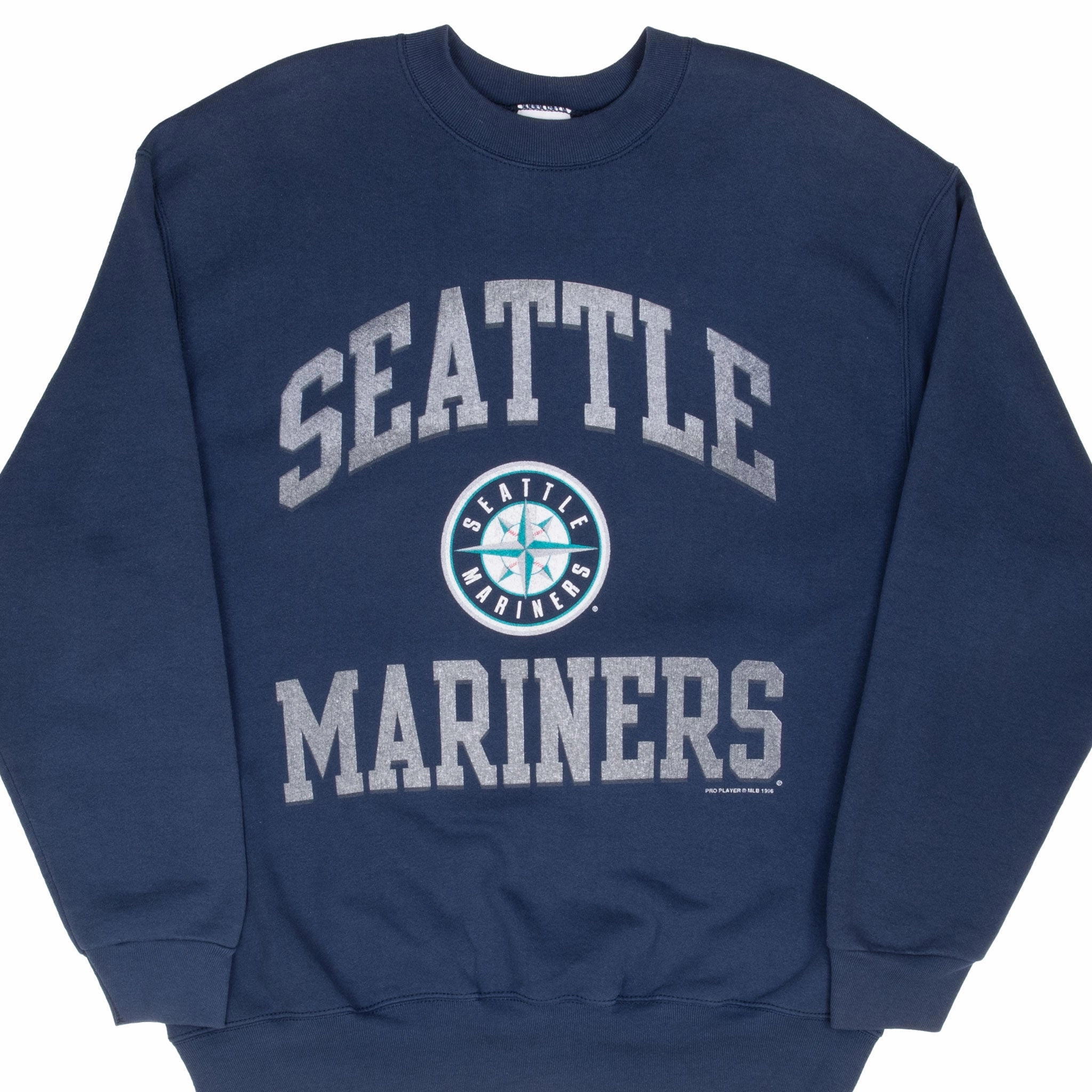 VINTAGE MLB SEATTLE MARINERS 1996 SWEATSHIRT LARGE MADE IN USA good for yoga appropriate for weekdays