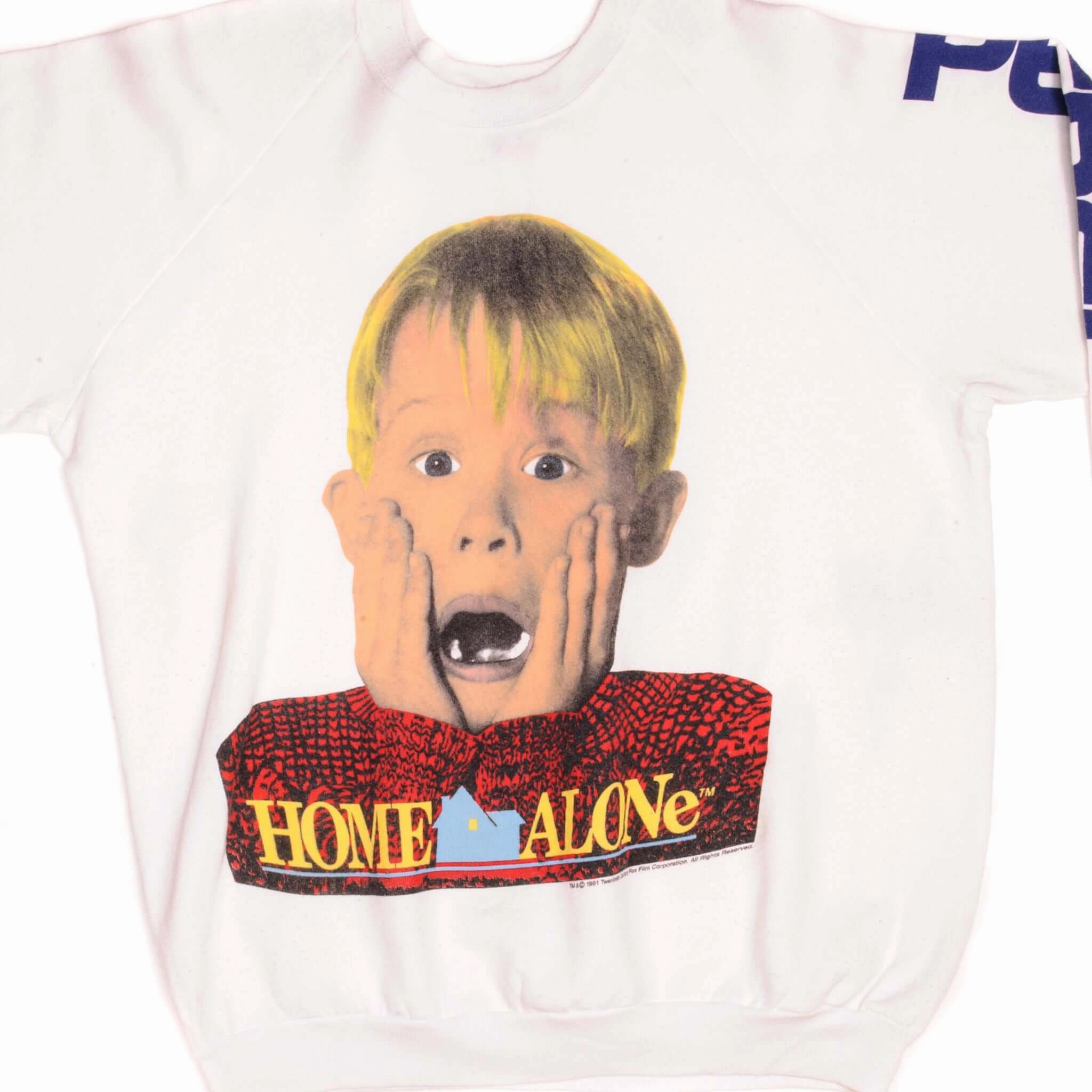 VINTAGE MOVIE HOME ALONE DANIEL STERN PEPSI SWEATSHIRT 1991 SIZE XL MADE IN USA appropriate for winter Layer Relaxed