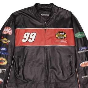 VINTAGE NASCAR CARL EDWARDS #99 LEATHER JACKET 2000S SIZE XL Urban Gear