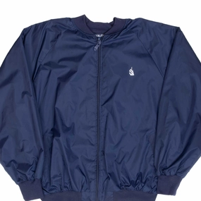 adults VINTAGE NAUTICA BLUE WINDBREAKER BOMBER JACKET 1990S LARGE
