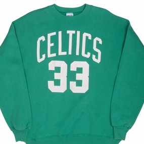 brooch accents VINTAGE NBA BOSTON CELTICS LARRY BIRD 1980S SWEATSHIRT LARGE MADE IN USA