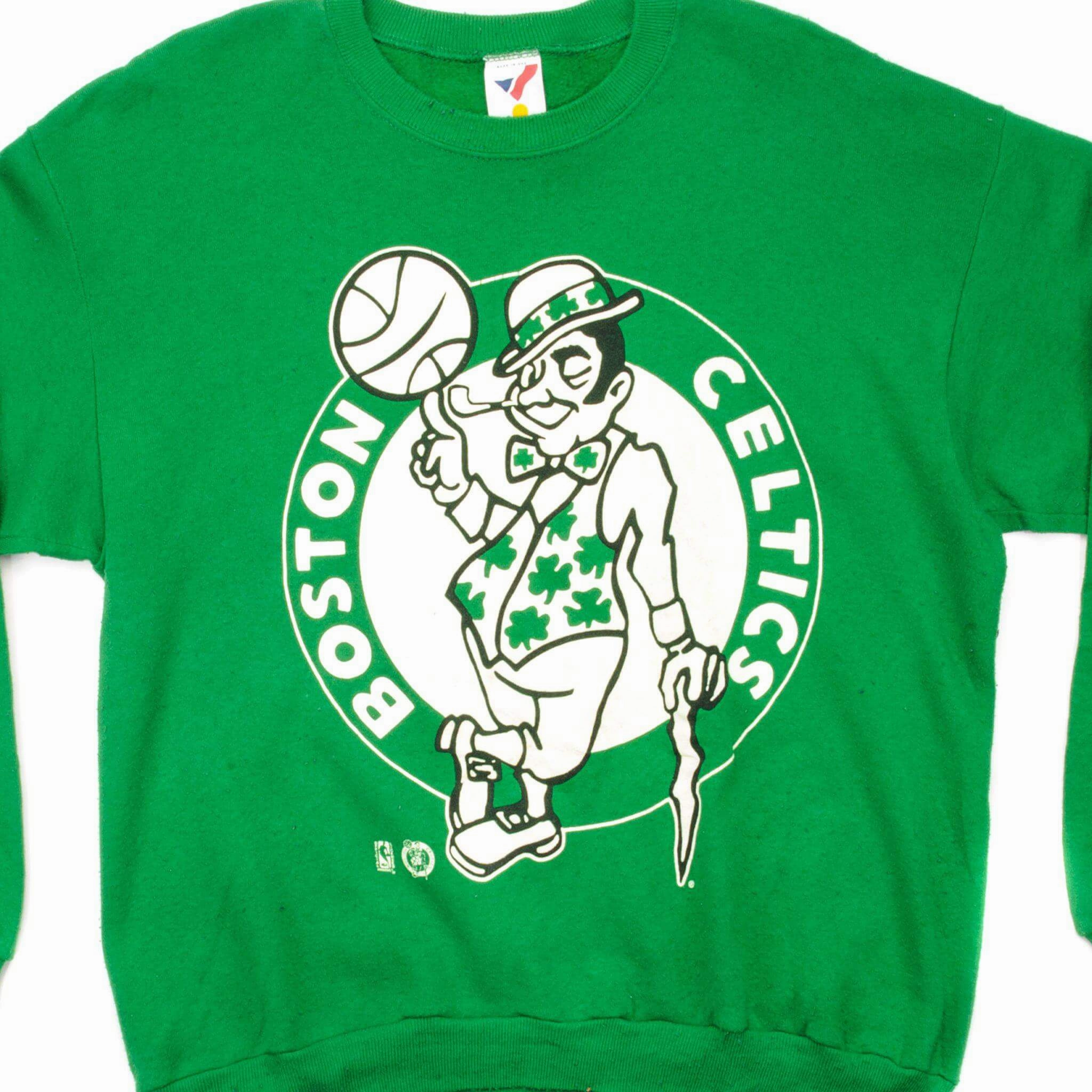 Work Wear product ethical sourcing VINTAGE NBA BOSTON CELTICS SWEATSHIRT SIZE LARGE MADE IN USA 1980s