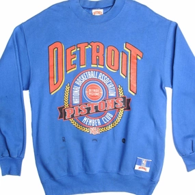 Easy Look VINTAGE NBA DETROIT PISTONS SWEATSHIRT SIZE LARGE MADE IN USA
