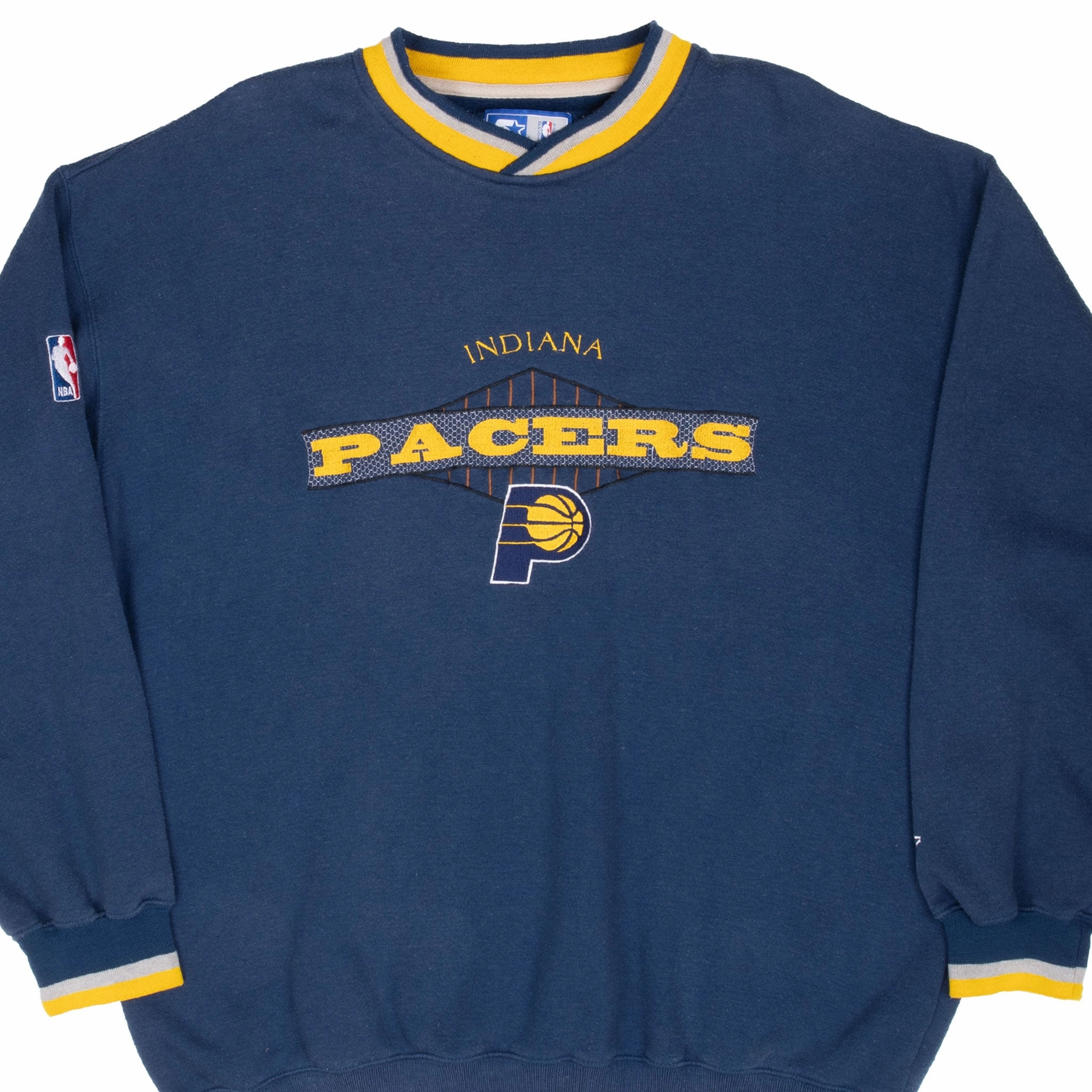 VINTAGE NBA INDIANA PACERS BASKETBALL EMBROIDERED SWEATSHIRT XL Soft Layer