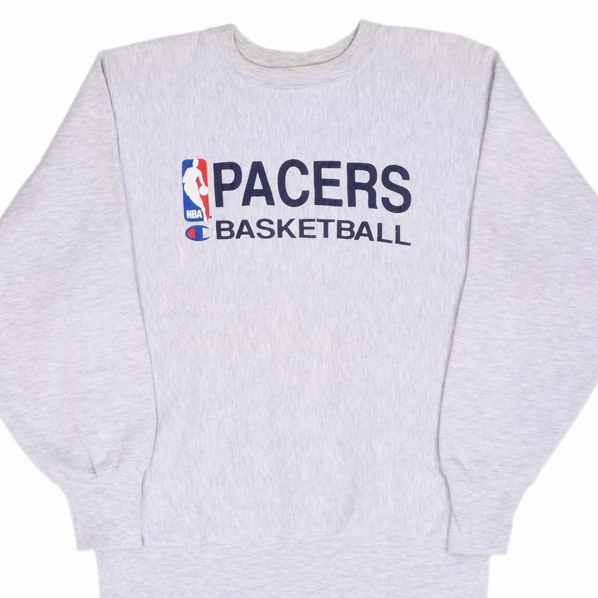 VINTAGE NBA INDIANA PACERS REVERSE WEAVE CHAMPION SWEATSHIRT 1990S LARGE MADE US product fuzzy coziness Hiking wear
