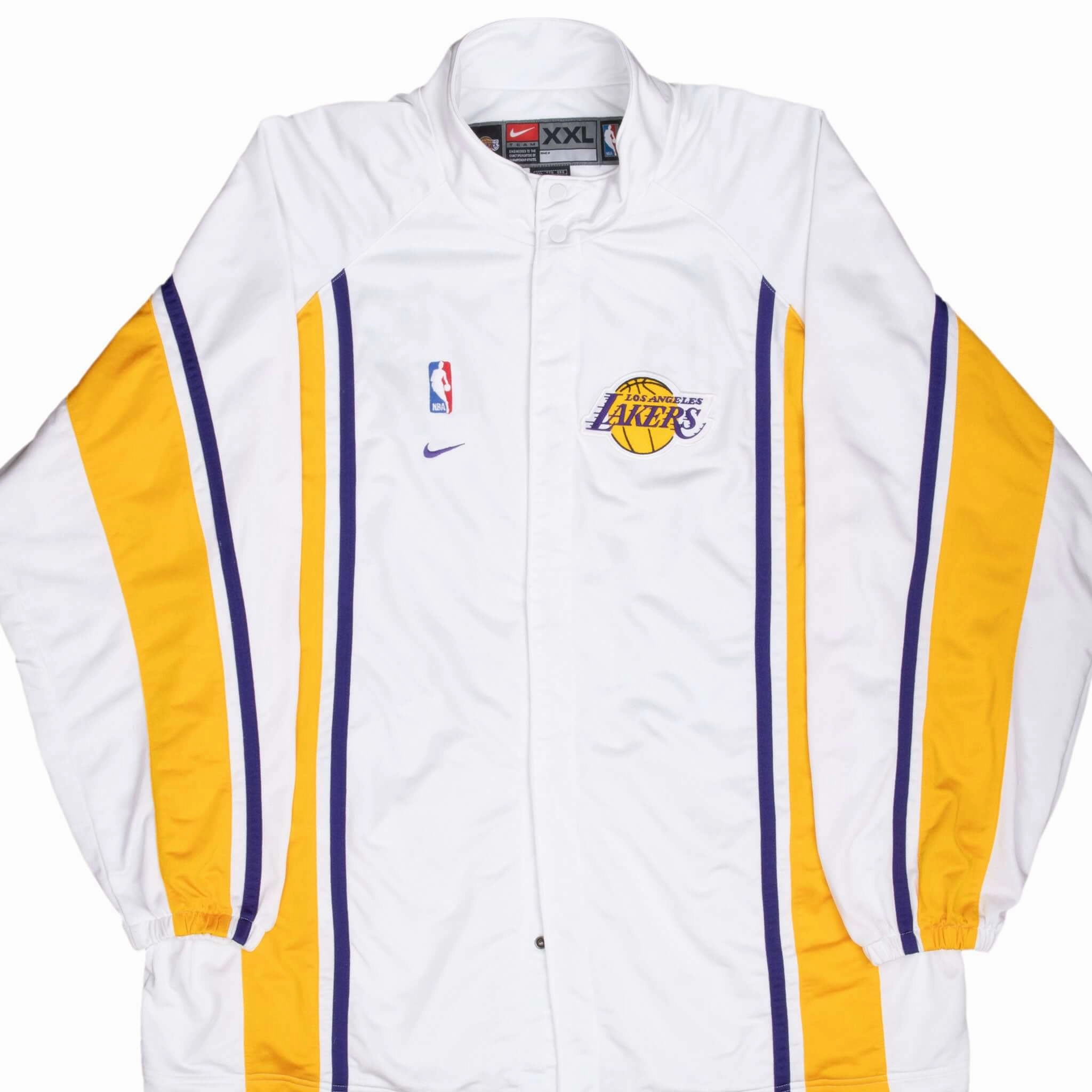 VINTAGE NBA NIKE LOS ANGELES LAKERS TRACKSUIT JACKET 2000S 2XL Compact Packability