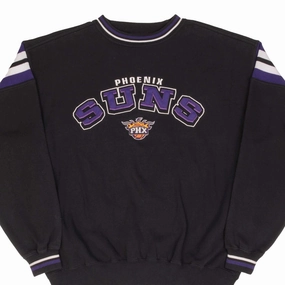VINTAGE NBA PHOENIX SUNS BLACK SWEATSHIRT 1990S SIZE LARGE appropriate for parties shrink-resistant