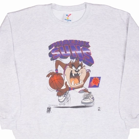 quick dry Street Essential VINTAGE NBA PHOENIX SUNS TAZ LOONEY TUNES GREY SWEATSHIRT 1994 LARGE MADE IN USA