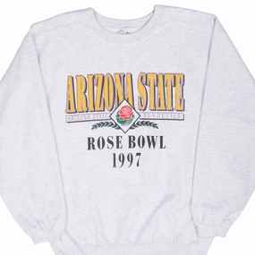 VINTAGE NCAA ARIZONA STATE SUN DEVILS ROSE BOWL 1997 SWEATSHIRT MEDIUM MADE IN USA Modern Active Essential Minimal
