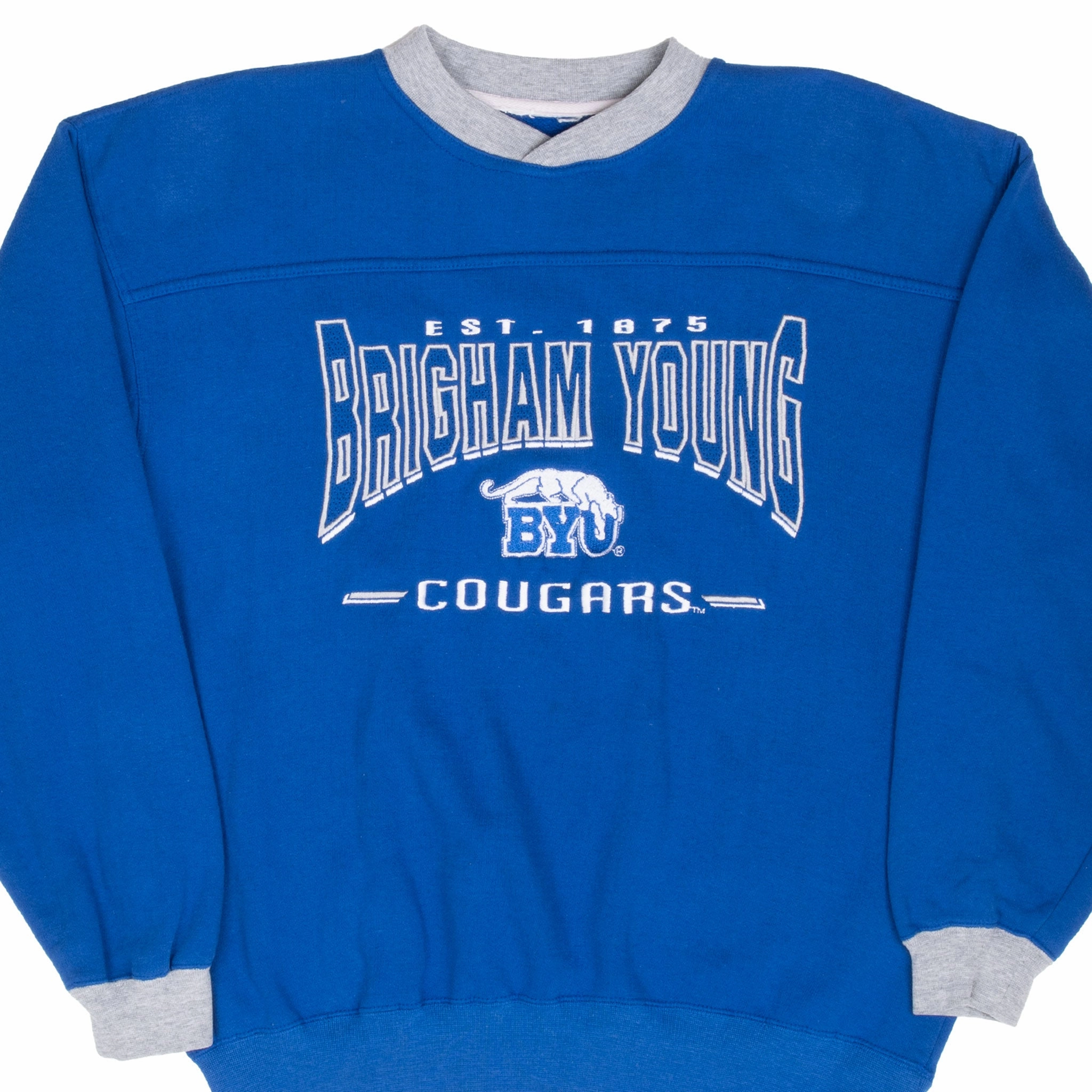 product wedding guest elegance VINTAGE NCAA BYU BRIGHAM YOUNG UNIVERSITY COUGARS SWEATSHIRT 1990S LARGE