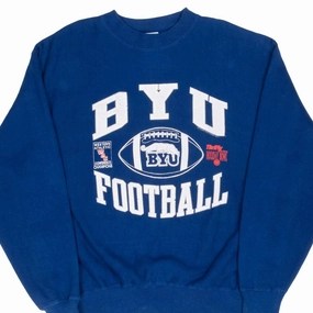 Lightweight Design Daily Staple VINTAGE NCAA BYU FOOTBALL WESTERN CHAMPIONS 1991 REVERSE WEAVE SWEATSHIRT LARGE