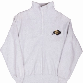 VINTAGE NCAA COLORADO GOLDEN BUFFALOES 1/4 ZIP SWEATSHIRT 1990S LARGE MADE USA Smooth Texture surfing suitable