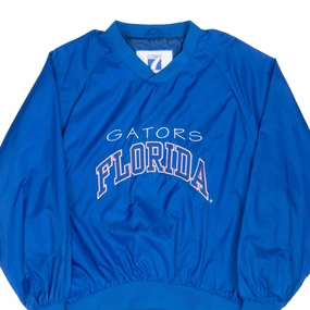 Commuter Style Quick Access Pockets VINTAGE NCAA FLORIDA GATORS 1990S LOGO 7 WINDBREAKER PULLOVER JACKET LARGE