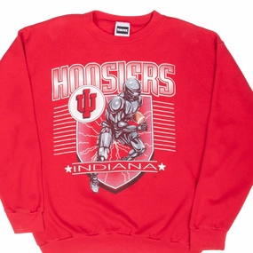 Buttoned suitable for holidays VINTAGE NCAA INDIANA HOOSIERS FOOTBALL SWEATSHIRT 1990S XL MADE IN USA