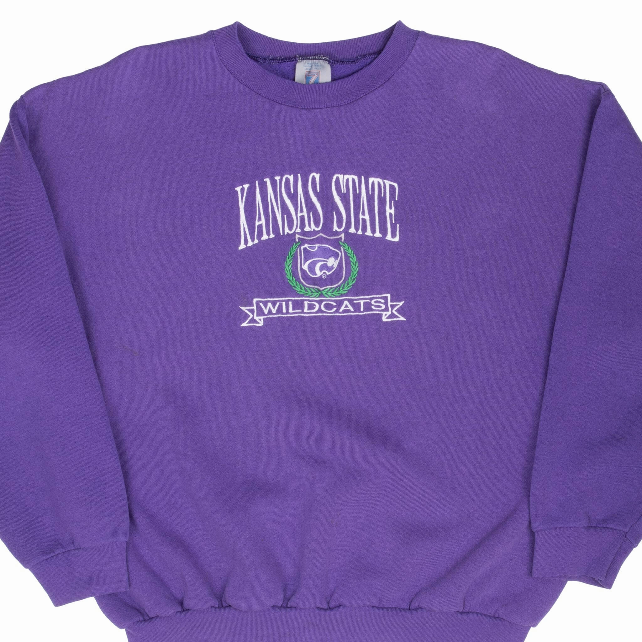 product thermal lining insulation VINTAGE NCAA KANSAS STATE WILDCATS PURPLE SWEATSHIRT 1990S XL