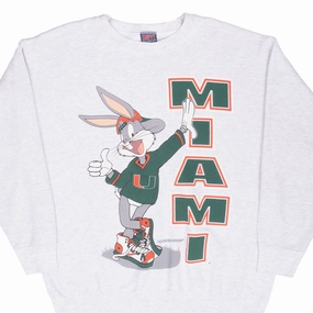 good for yoga VINTAGE NCAA MIAMI HURRICANES BUGGS BUNNY SWEATSHIRT 1993 XL MADE IN USA