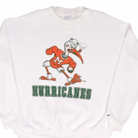 VINTAGE NCAA MIAMI HURRICANES SWEATSHIRT 1990S SIZE XL MADE IN USA Fashion Flex Urban Chic
