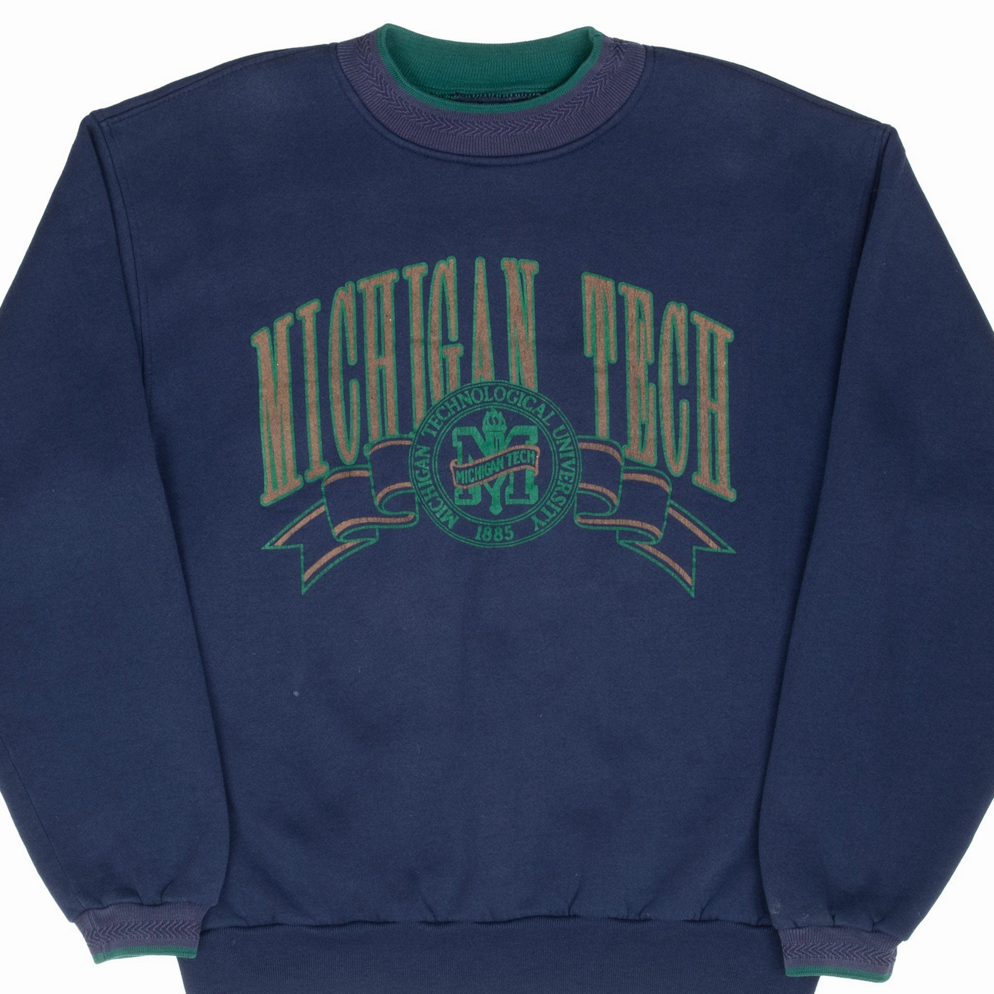 VINTAGE NCAA MICHIGAN TECH 1990S BLUE SWEATSHIRT LARGE MADE IN USA Everyday Comforts Premium Style