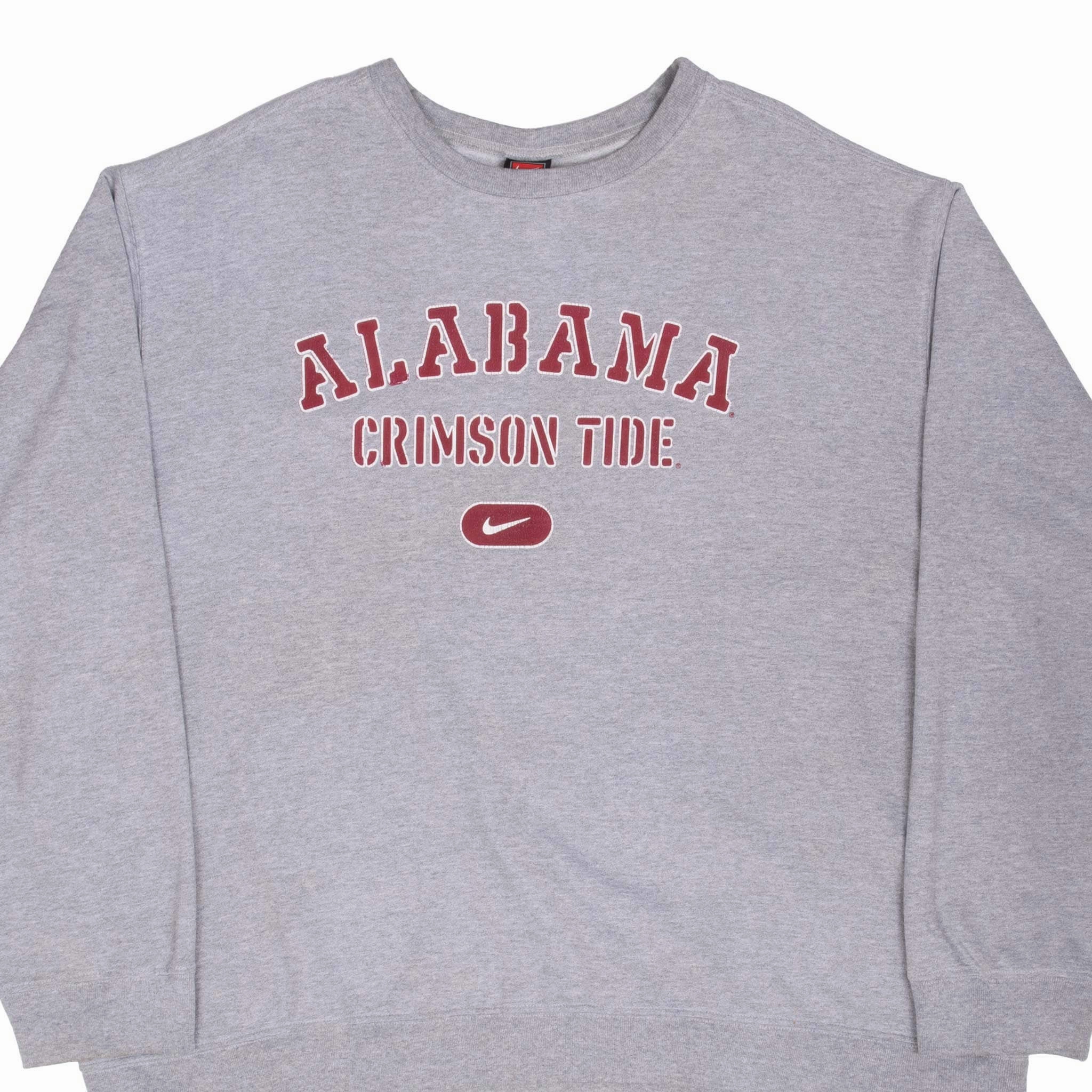 VINTAGE NCAA NIKE ALABAMA CRIMSON TIDE SWEATSHIRT 1990S 2XL MADE IN USA V-Neck Tall Fit