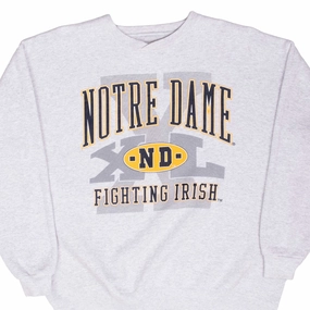 VINTAGE NCAA NOTRE DAME FIGHTING IRISH SWEATSHIRT 1990S LARGE MADE IN USA Long Sleeves