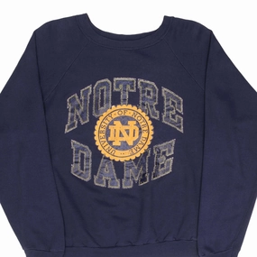 stain resistant coating VINTAGE NCAA NOTRE DAME UNIVERSITY CHAMPION SWEATSHIRT 1980S SIZE LARGE