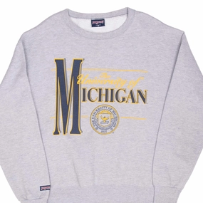 VINTAGE NCAA UNIVERSITY OF MICHIGAN 1990S SWEATSHIRT MEDIUM MADE IN USA Trend Focus Effortless Fashion