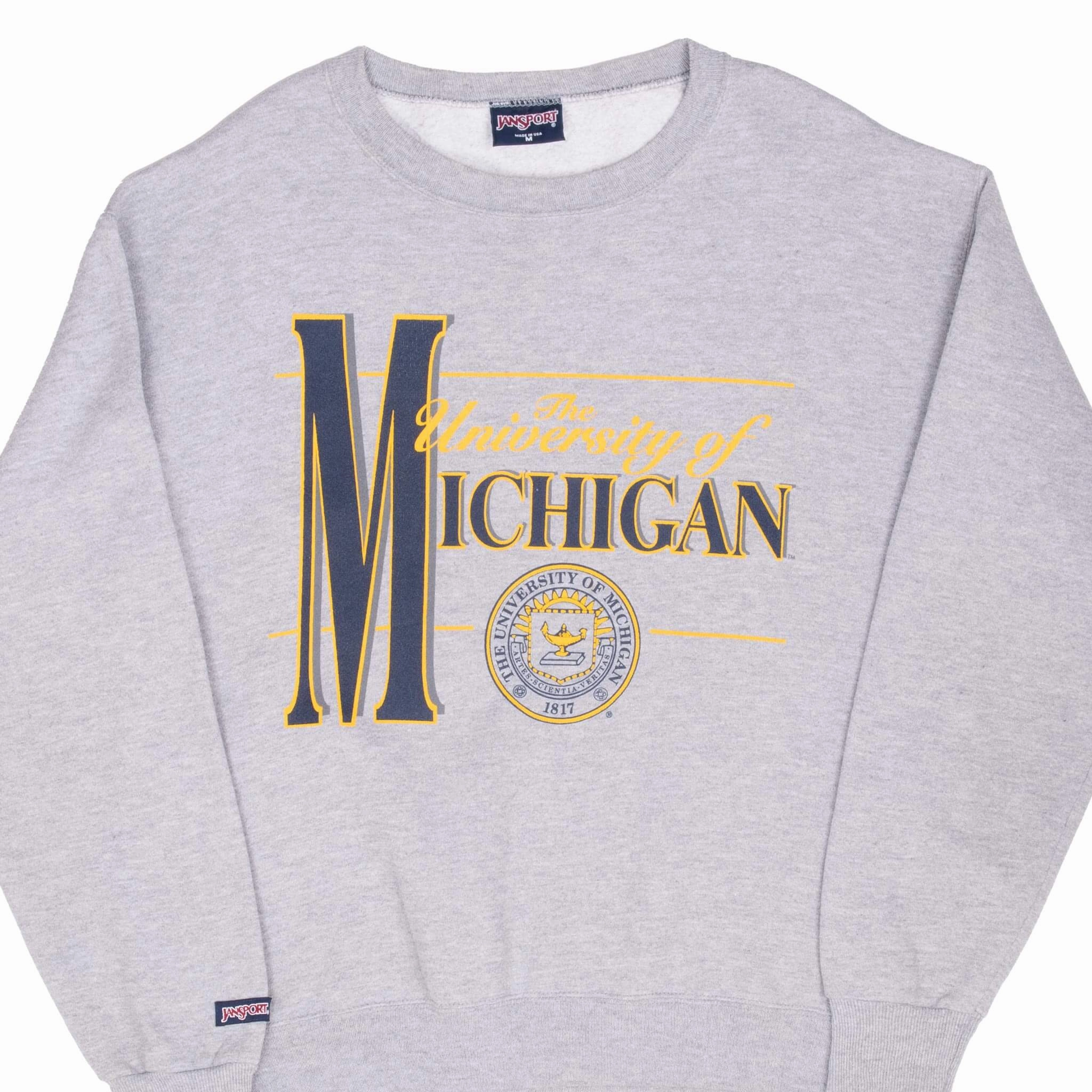 VINTAGE NCAA UNIVERSITY OF MICHIGAN 1990S SWEATSHIRT MEDIUM MADE IN USA Trend Focus Effortless Fashion