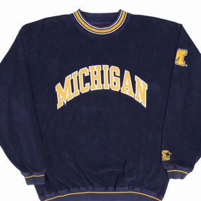 Warm Clothing Scoop neck VINTAGE NCAA UNIVERSITY OF MICHIGAN STARTER SWEATSHIRT 1990S SIZE XL