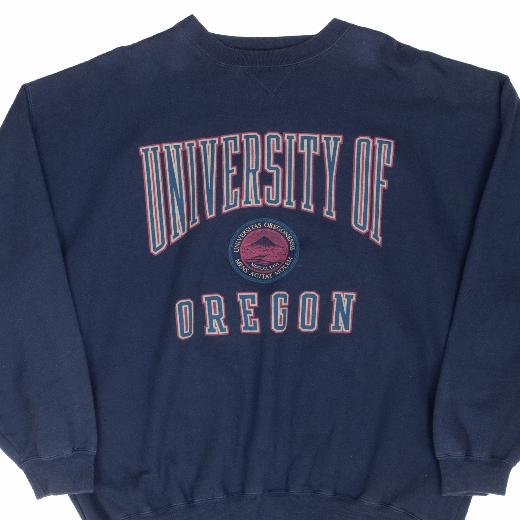 VINTAGE NCAA UNIVERSITY OF OREGON NAVY BLUE SWEATSHIRT 1990S XL Comfy Outfit
