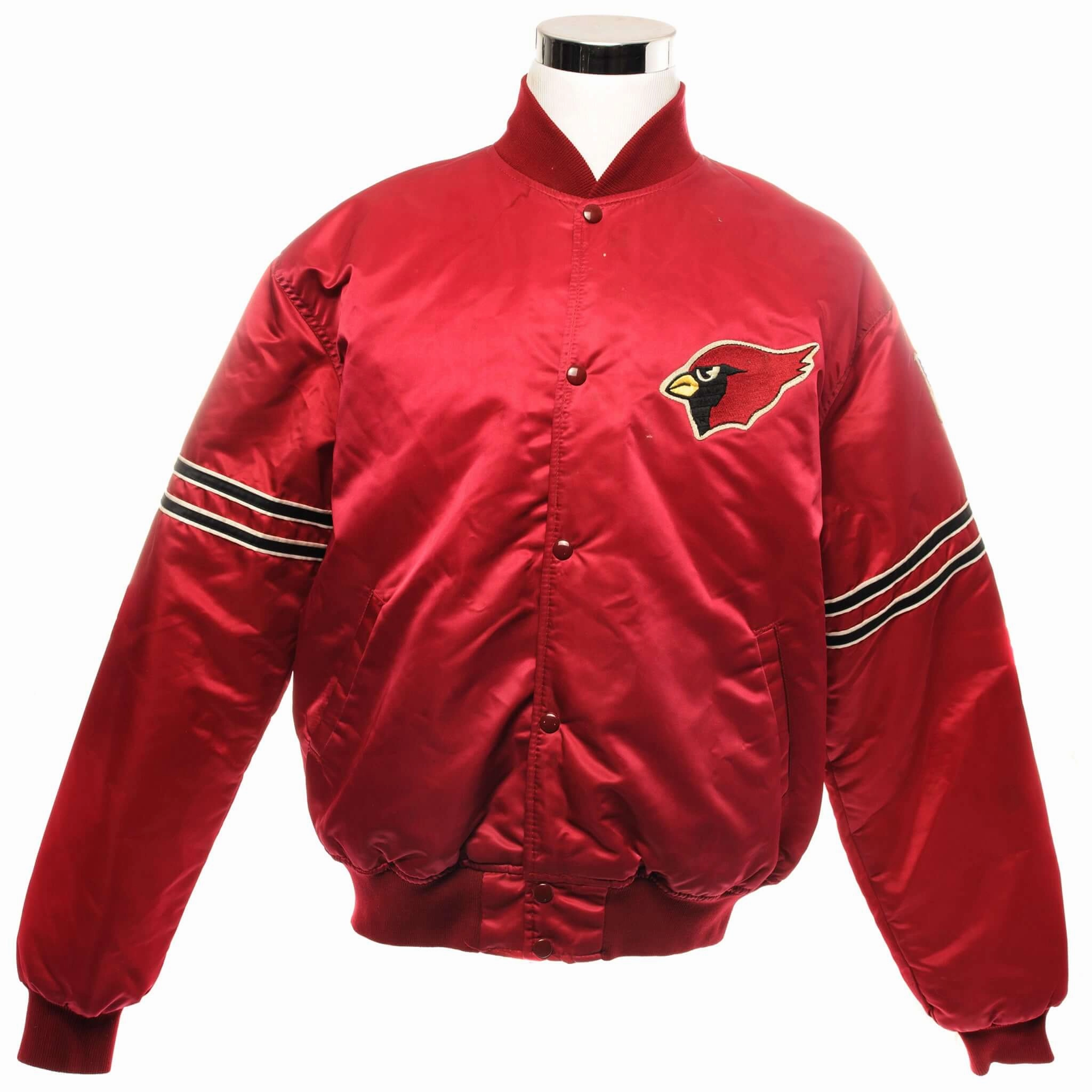 suitable for indoor activities Cool Fit VINTAGE NFL ARIZONA CARDINALS BOMBER JACKET SIZE XL MADE IN USA