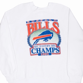 VINTAGE NFL BUFFALO BILLS AFC CHAMPIONS 1991 SWEATSHIRT XL MADE IN USA Shrink resistant Sporty apparel