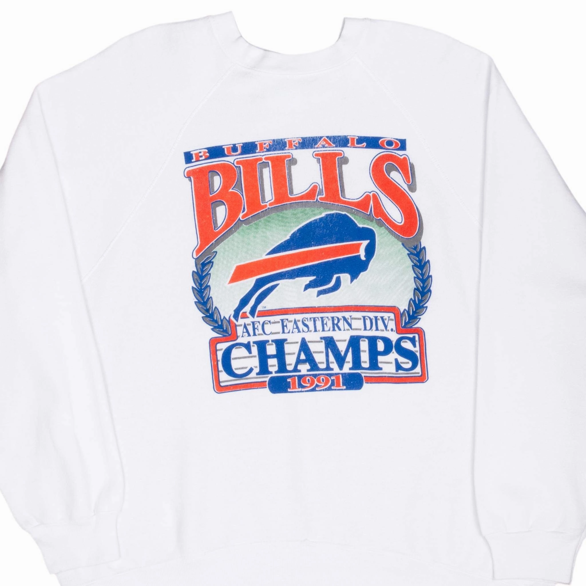 VINTAGE NFL BUFFALO BILLS AFC CHAMPIONS 1991 SWEATSHIRT XL MADE IN USA Shrink resistant Sporty apparel