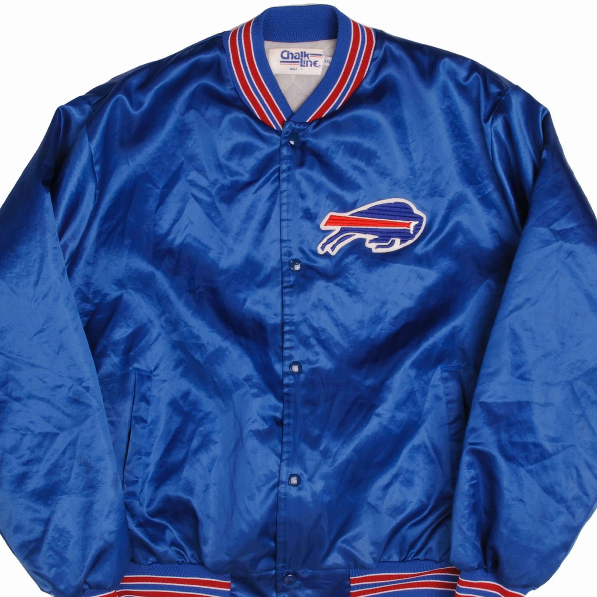 Full Length Zipper backpack VINTAGE NFL BUFFALO BILLS VARSITY 1980S 1990S JACKET 2XL MADE USA