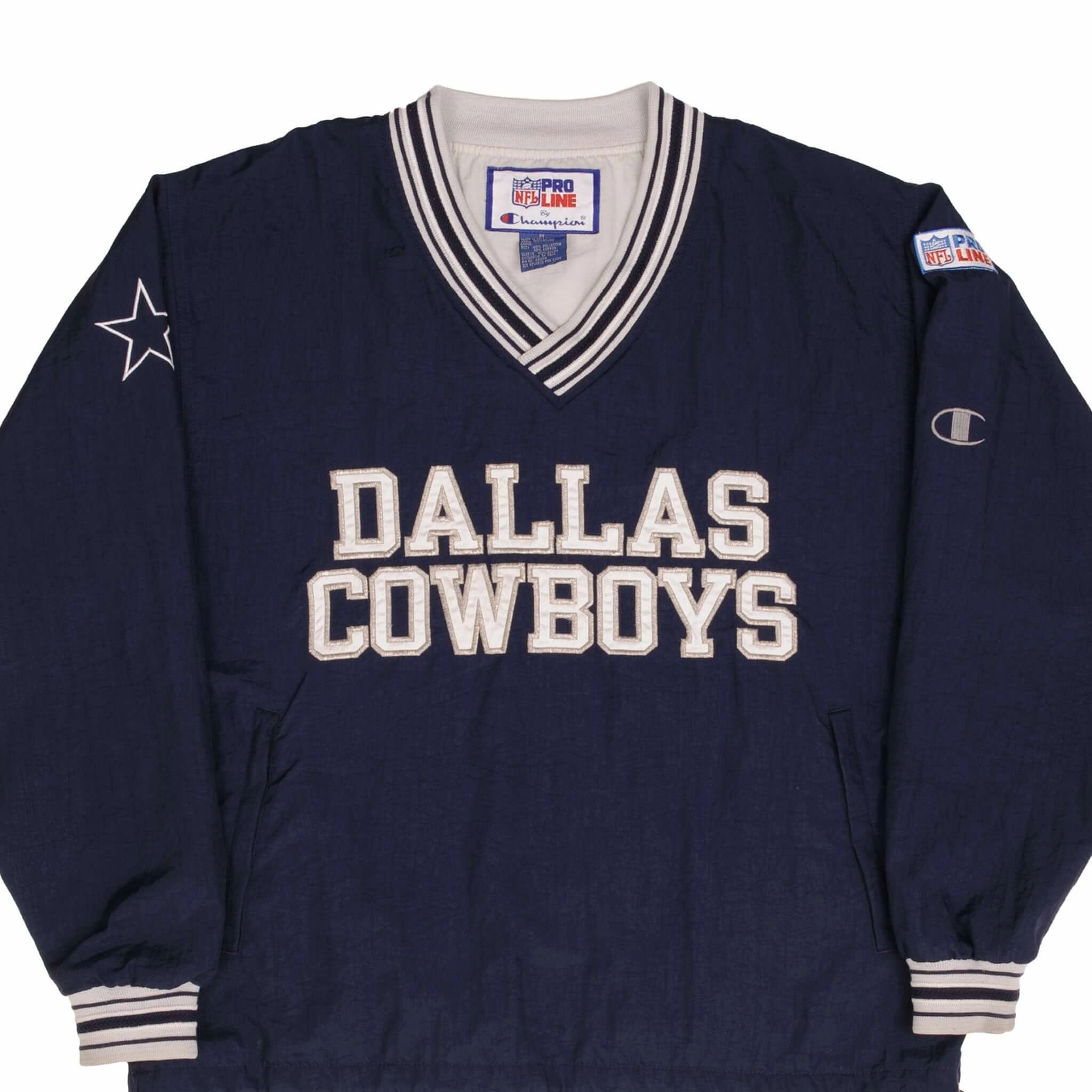 Stain Resistant Casual Edge VINTAGE NFL CHAMPION DALLAS COWBOYS PULLOVER JACKET 1990S SIZE MEDIUM