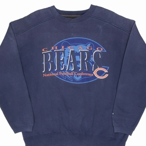 VINTAGE NFL CHICAGO BEARS STARTER BLUE SWEATSHIRT 1990S SIZE LARGE Warm Layer